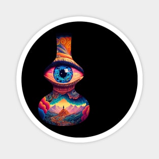 Psychedelic all seeing eye v1 bottle Magnet